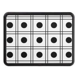 Polka Dot Circle Black and White Check Mönster Dragkroksskydd