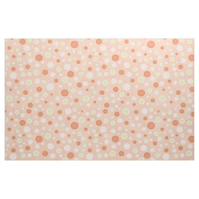 Polka Dot Circles Peach Tyg (Fat Quarter)