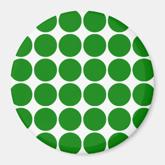 Polka Dot Circles & Spots : Grönt Polka dots Magnet