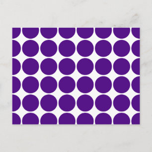 Polka Dot Circles & Spots : Lila Polka dots Vykort