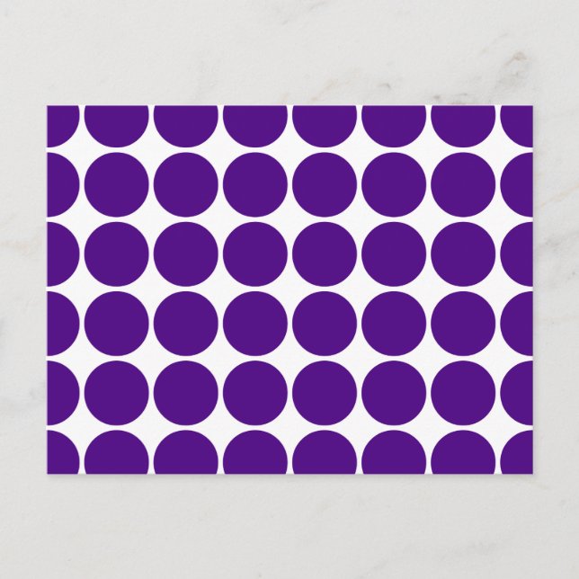 Polka Dot Circles & Spots : Lila Polka dots Vykort (Framsida)