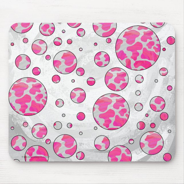 Polka Dot Cow Rosa and White Musmatta (Framsidan)