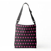 Polka Dot Crossbody Bag (Black & Neon Rosa)