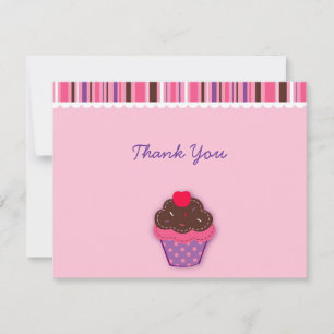 Polka Dot Cupkaka Tackkort Cards Anteckningskort