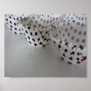 Polka Dot Cupkakor Liners Poster