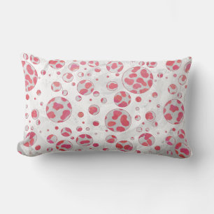 Polka Dot Dalmatian Rosa and White Lumbarkudde