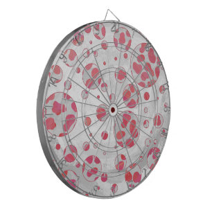 Polka Dot Dalmatiens Rosa och vit Darttavla