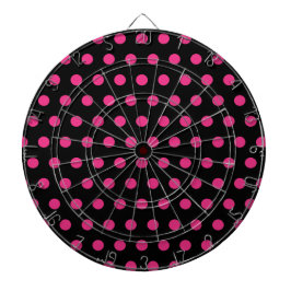 Polka Dot Dartboard (Svart och Neon-Rosa) Darttavla