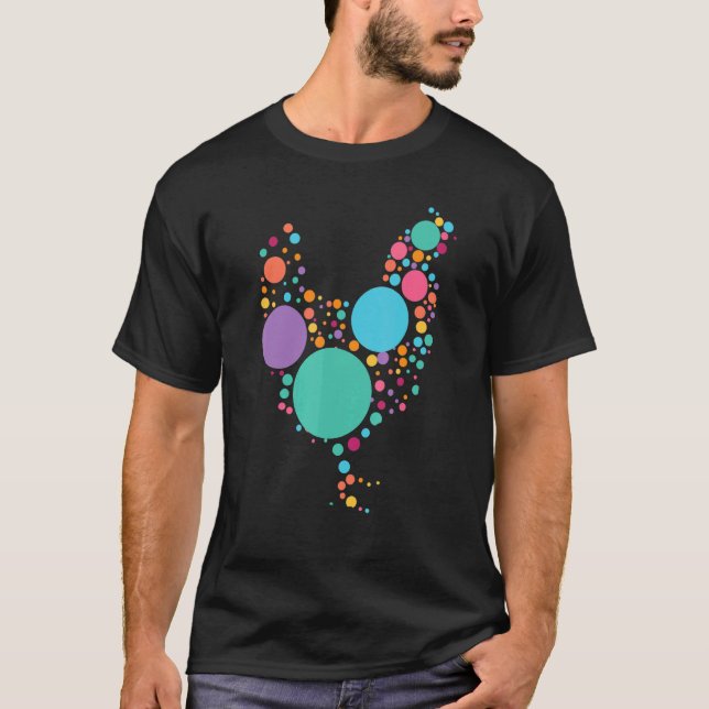 Polka Dot Day Chicken Internationella Prickiga Dag T Shirt (Framsida)