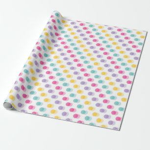 Polka Dot-design med livlig färgblandning Presentpapper