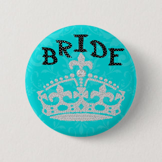 Polka Dot Diamond Princess Krona Bride Button Knapp