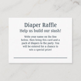 Polka-Dot Diaper Raffle Instructions & Biljett Tilläggskort