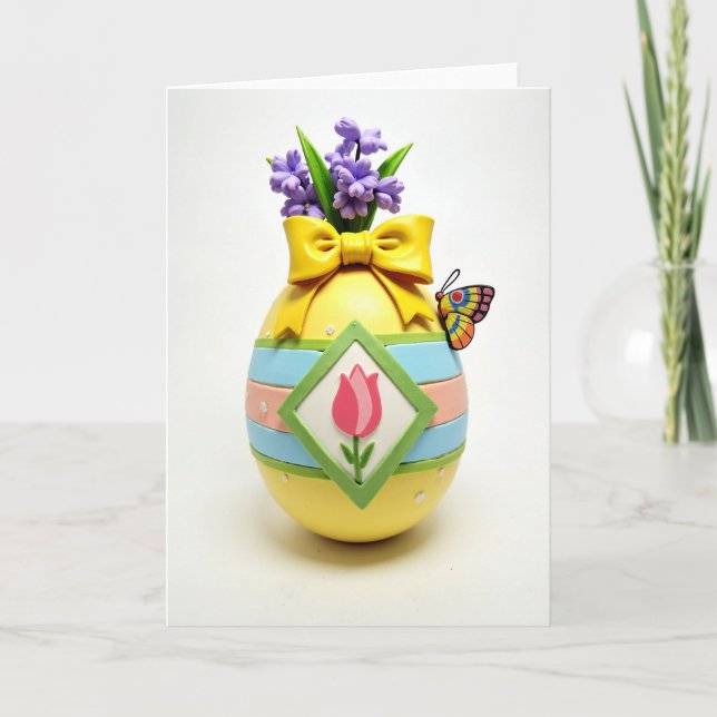 Polka Dot Egg Springtime Card Kort (Framsida)
