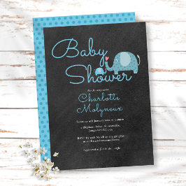 Polka Dot Elephants Baby Shower / Sprinkle Boho Inbjudningar