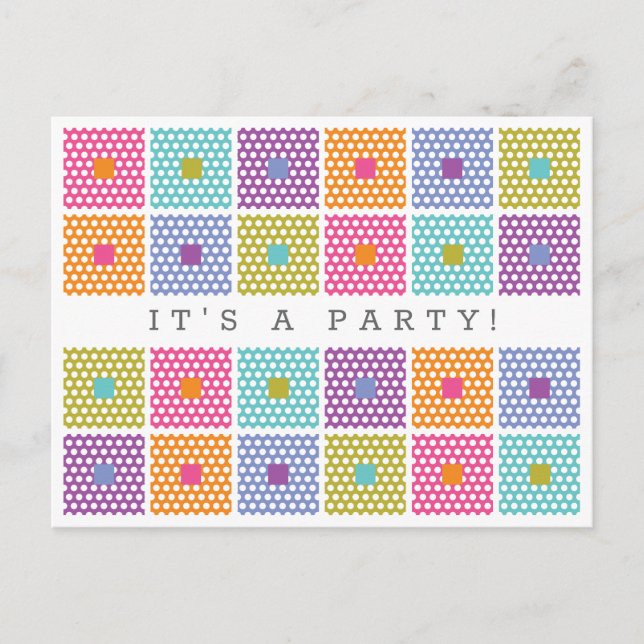 Polka Dot Fabric Quilt Mönster Vykort (Framsida)