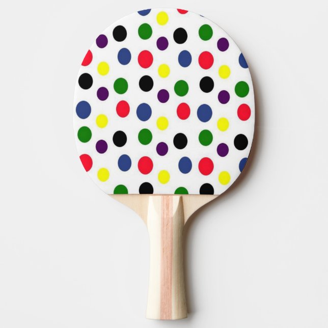 Polka Dot Färg Pingisracket (Framsidan)