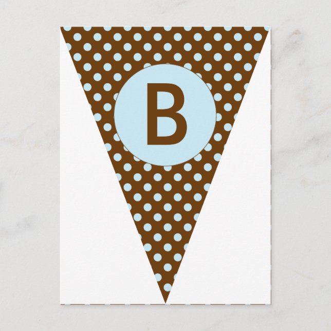Polka Dot Flagga Bunting Banner-vykort för Party-b Vykort (Framsida)