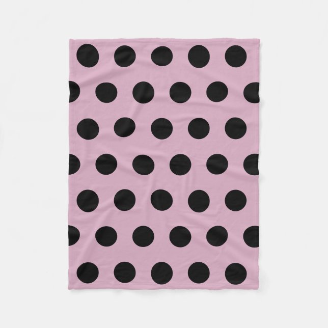 Polka Dot Fleece Blanket (Rosa & Black) (Framsidan)