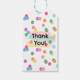 Polka Dot Födelsedagsfest Inbjudan Presentetikett