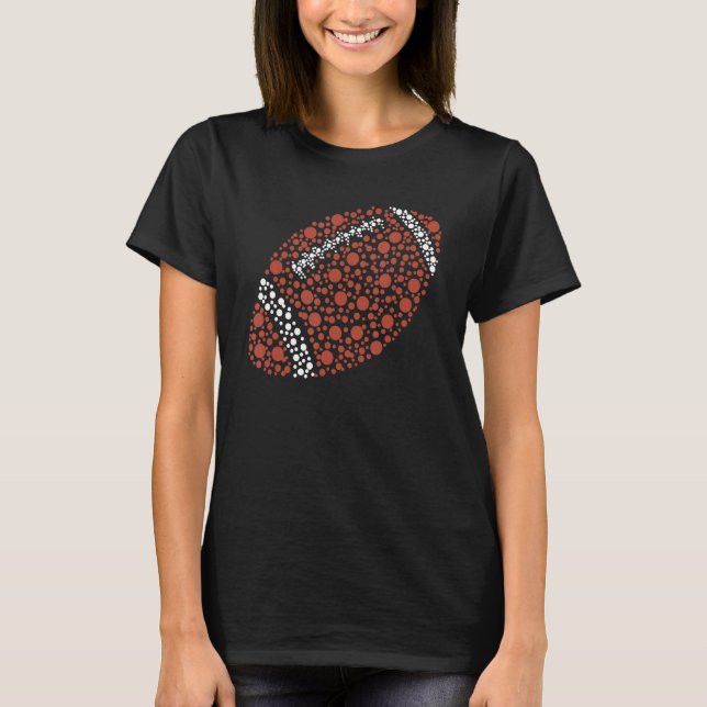 Polka Dot Football Player Internationell Dot Day 1 T Shirt (Framsida)