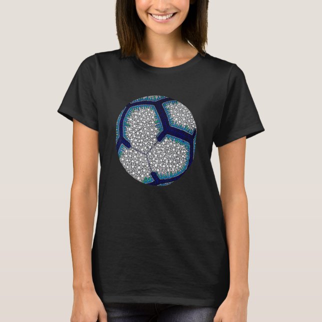 Polka Dot Fotboll  Spelare Internationella Prickda T Shirt (Framsida)