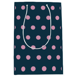 Polka Dot Gift Bag (Midnight Blue & Soft Rosa)