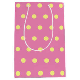 Polka Dot Gift Bag (Rosa och mjuk Gult)