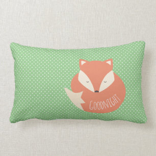 Polka Dot Goodnight Sleeping Fox and Dots Lumbarkudde