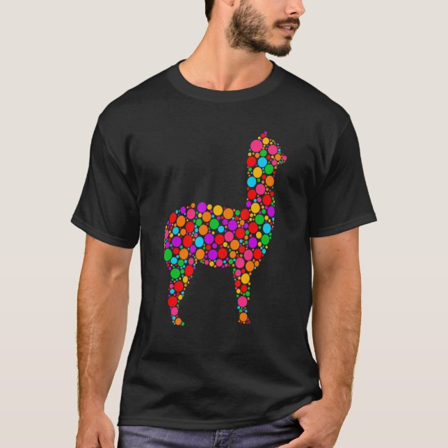 Polka Dot-grafik för Llama Internationell T Shirt (Framsida)