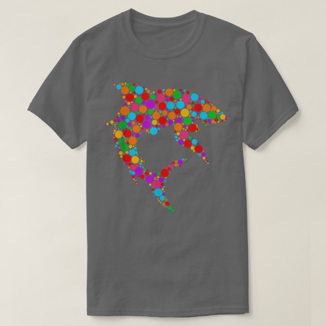 Polka Dot Graphi, udny Shark Internationell Dot Do T Shirt (Design framsida)