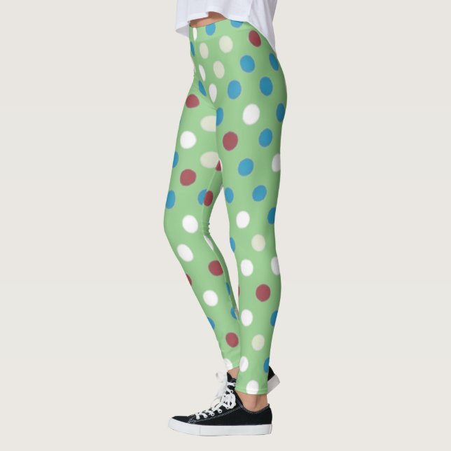 Polka Dot Grönt Leggings (Vänster)