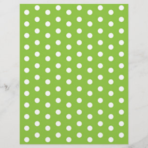 Polka Dot Grönt White Baby Scrapbook Papper