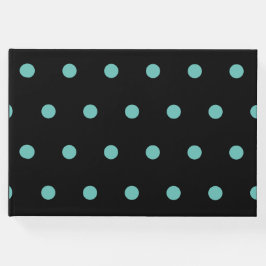 Polka Dot Guest Bok (Black & Aqua)