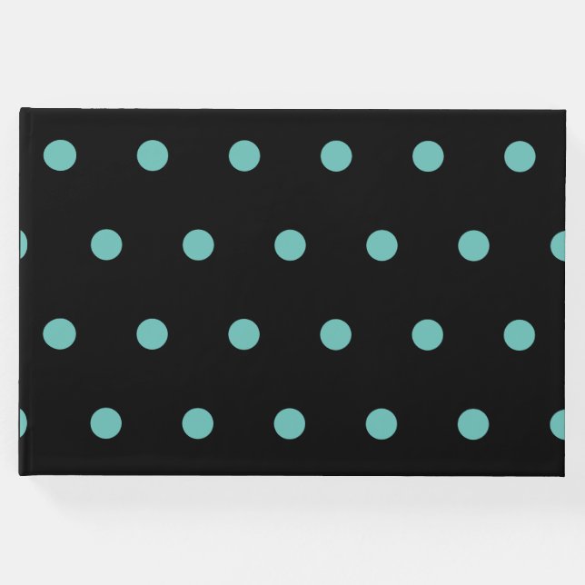 Polka Dot Guest Bok (Black & Aqua) (Framsida)