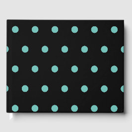 Polka Dot Guest Bok (Black & Aqua)