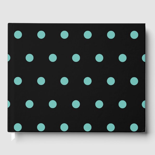 Polka Dot Guest Bok (Black & Aqua) (Framsida)