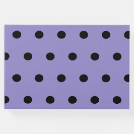 Polka Dot Guest Bok (Lavender & Black)
