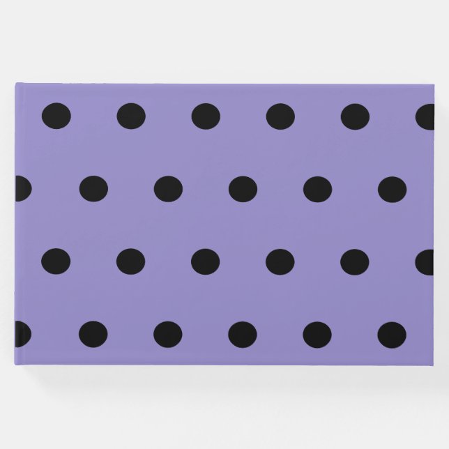 Polka Dot Guest Bok (Lavender & Black) (Framsida)