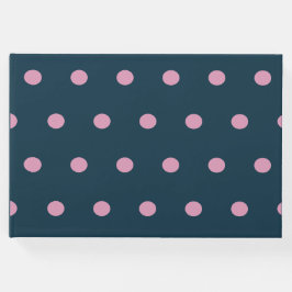 Polka Dot Guest Bok (Midnight Blue & Soft Rosa)