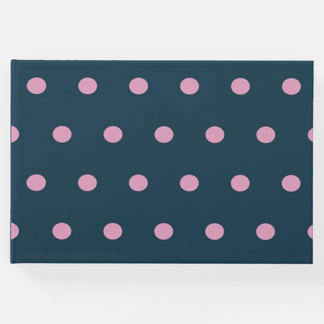 Polka Dot Guest Bok (Midnight Blue & Soft Rosa) (Framsida)