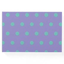 Polka Dot Guest Book (Lavender & Aqua)