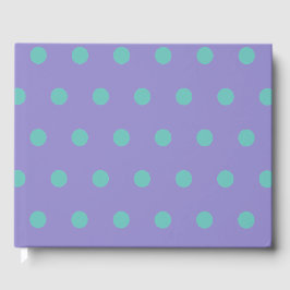 Polka Dot Guest Book (Lavender & Aqua) Gästböcker