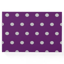 Polka Dot Guest Book (plum & Silver)