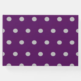 Polka Dot Guest Book (plum & Silver) Gästböcker