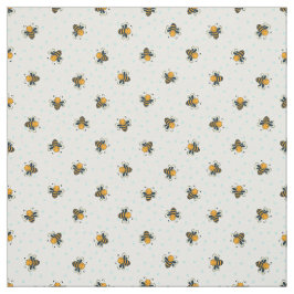 Polka Dot Honungsbin Antique White Tyg