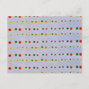 Polka Dot Japansk träskläder Textil Vykort