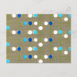 Polka Dot Japansk träskläder Textil Vykort