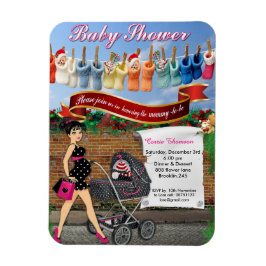 Polka Dot-julets gatuscen Babydusch Magnet