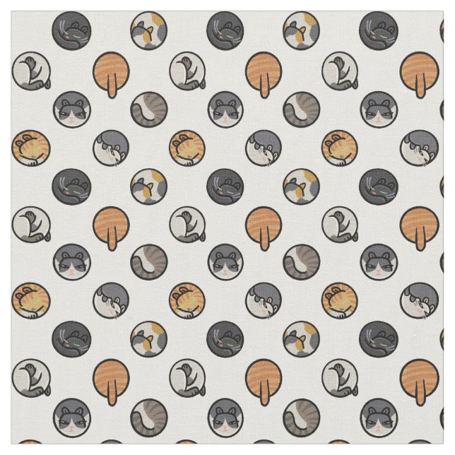 Polka-dot-katter Tyg (Närbild)