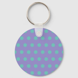 Polka Dot Keychain (Lavender & Aqua) Nyckelring